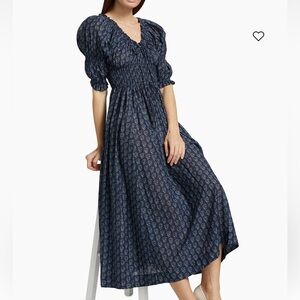 NWT Doen Ischia Dress - Navy Paisley